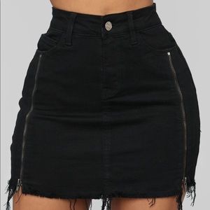 Black Jean Skirt